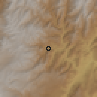 Shaded relief of the 60 km around Inzá, drawn from the GMTED2010 grid