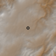 Shaded relief of the 60 km around Ipiales, drawn from the GMTED2010 grid
