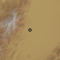 Shaded relief of the 60 km around Jamundí, drawn from the GMTED2010 grid