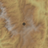 Shaded relief of the 60 km around Jardín, drawn from the GMTED2010 grid
