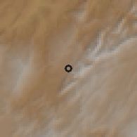 Shaded relief of the 60 km around La Capilla, drawn from the GMTED2010 grid