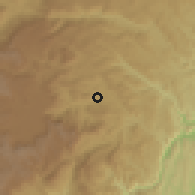 Shaded relief of the 60 km around Anzá, drawn from the GMTED2010 grid
