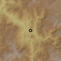 Shaded relief of the 60 km around La Pintada, drawn from the GMTED2010 grid