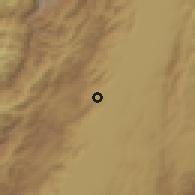 Shaded relief of the 60 km around La Unión, drawn from the GMTED2010 grid