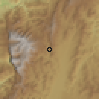 Shaded relief of the 60 km around Apía, drawn from the GMTED2010 grid
