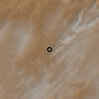 Shaded relief of the 60 km around Leiva, drawn from the GMTED2010 grid