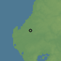 Shaded relief of the 60 km around Litoral del San Juan, drawn from the GMTED2010 grid