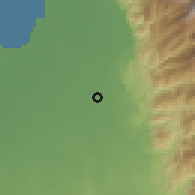 Shaded relief of the 60 km around Aracataca, drawn from the GMTED2010 grid