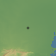 Shaded relief of the 60 km around Maicao, drawn from the GMTED2010 grid