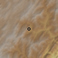 Shaded relief of the 60 km around Manta, drawn from the GMTED2010 grid