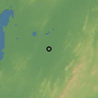 Shaded relief of the 60 km around María la Baja, drawn from the GMTED2010 grid
