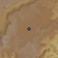 Shaded relief of the 60 km around Marinilla, drawn from the GMTED2010 grid