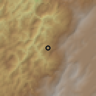 Shaded relief of the 60 km around Maripí, drawn from the GMTED2010 grid