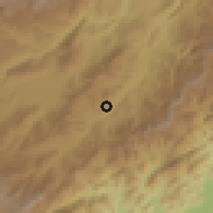 Shaded relief of the 60 km around Acevedo, drawn from the GMTED2010 grid