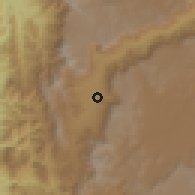 Shaded relief of the 60 km around Medellín, drawn from the GMTED2010 grid