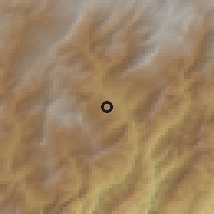 Shaded relief of the 60 km around Miraflores, drawn from the GMTED2010 grid