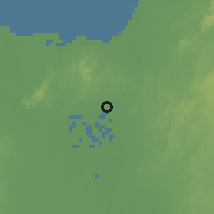 Shaded relief of the 60 km around Momil, drawn from the GMTED2010 grid