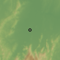 Shaded relief of the 60 km around Moñitos, drawn from the GMTED2010 grid