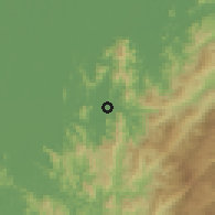 Shaded relief of the 60 km around Montecristo, drawn from the GMTED2010 grid