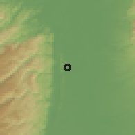 Shaded relief of the 60 km around Morales, drawn from the GMTED2010 grid