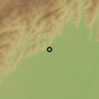 Shaded relief of the 60 km around Morelia, drawn from the GMTED2010 grid