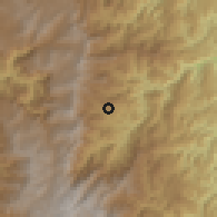 Shaded relief of the 60 km around Nariño, drawn from the GMTED2010 grid