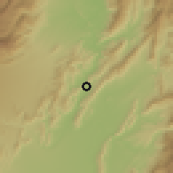 Shaded relief of the 60 km around Nariño, drawn from the GMTED2010 grid