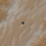 Shaded relief of the 60 km around Nemocón, drawn from the GMTED2010 grid