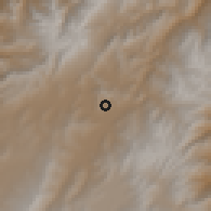 Shaded relief of the 60 km around Nobsa, drawn from the GMTED2010 grid