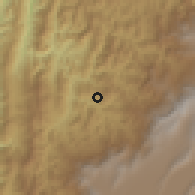 Shaded relief of the 60 km around Nocaima, drawn from the GMTED2010 grid