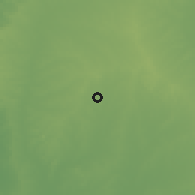 Shaded relief of the 60 km around Nueva Granada, drawn from the GMTED2010 grid