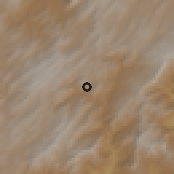 Shaded relief of the 60 km around Nuevo Colón, drawn from the GMTED2010 grid