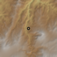 Shaded relief of the 60 km around Olaya Herrera, drawn from the GMTED2010 grid