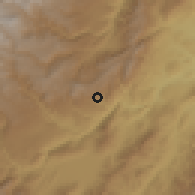 Shaded relief of the 60 km around Oporapa, drawn from the GMTED2010 grid