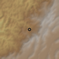 Shaded relief of the 60 km around Pacho, drawn from the GMTED2010 grid