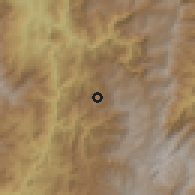 Shaded relief of the 60 km around Pácora, drawn from the GMTED2010 grid