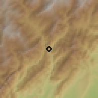 Shaded relief of the 60 km around Páez, drawn from the GMTED2010 grid