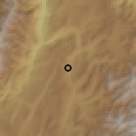 Shaded relief of the 60 km around Páramo, drawn from the GMTED2010 grid