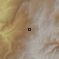 Shaded relief of the 60 km around Pasca, drawn from the GMTED2010 grid