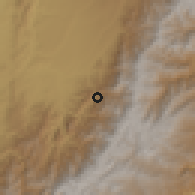 Shaded relief of the 60 km around Pijao, drawn from the GMTED2010 grid
