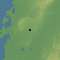 Shaded relief of the 60 km around Arjona, drawn from the GMTED2010 grid