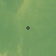 Shaded relief of the 60 km around Planeta Rica, drawn from the GMTED2010 grid