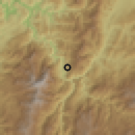Shaded relief of the 60 km around Policarpa, drawn from the GMTED2010 grid