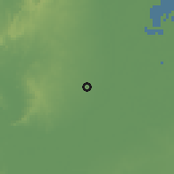 Shaded relief of the 60 km around Ponedera, drawn from the GMTED2010 grid