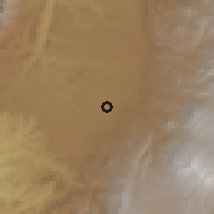 Shaded relief of the 60 km around Popayán, drawn from the GMTED2010 grid