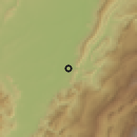 Shaded relief of the 60 km around Prado, drawn from the GMTED2010 grid