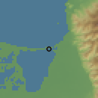 Shaded relief of the 60 km around Puebloviejo, drawn from the GMTED2010 grid