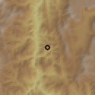 Shaded relief of the 60 km around Armenia, drawn from the GMTED2010 grid