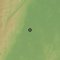 Shaded relief of the 60 km around Puerto Berrío, drawn from the GMTED2010 grid