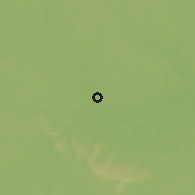 Shaded relief of the 60 km around Puerto Concordia, drawn from the GMTED2010 grid